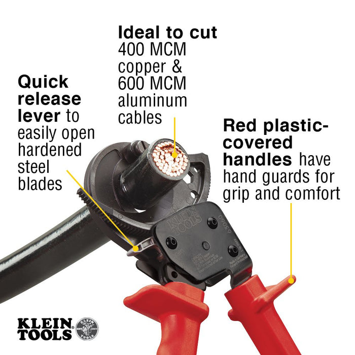 Klein Tools Ratcheting Cable Cutter Features 2