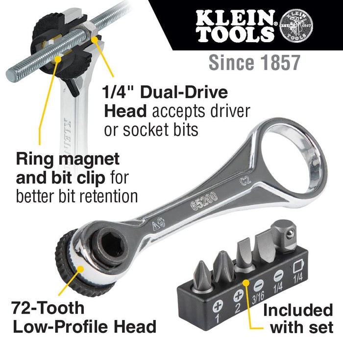 Klein Tools Slim-Profile Mini Ratchet Set, specifications