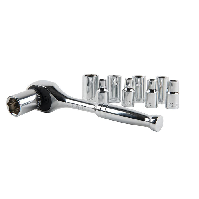 Klein Tools 1/4" Drive Socket Wrench with set