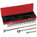 Klein Tools 16-Piece 1/2" Drive Socket Wrench Set