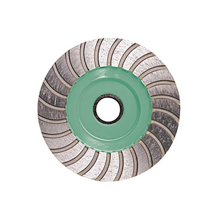 Pearl Abrasive Hex-Cup™ Hexpin® 4" cup wheel, bottom view