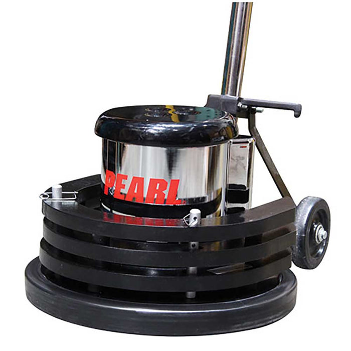 Pearl Abrasive Horseshoe Weights fitted onto Turbo Max Floor Buffer