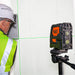 Projecting lines for wall layout with Klein Tools Cross-Line Laser Level