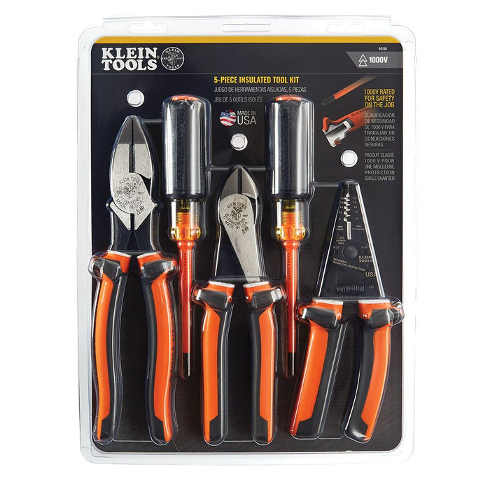 Klein Tools 5-Piece 1000V Insulated Tool Kit in package