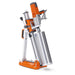 Husqvarna DS 150 Core Drill Stand with optional core drill and diamond bit attached