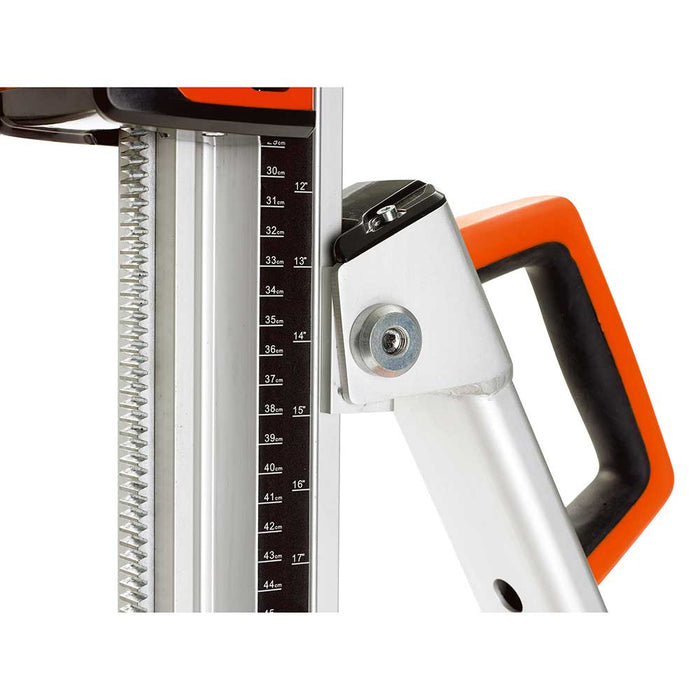 Husqvarna DS 150 Drill stand measure in metric and inches