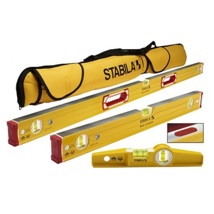Stabila GO PACK Type 96 M Mag 3-Piece Spirit Level Set with Carrying Case