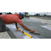 Using a trowel and Stabila Type 196-2 TECH Level to create a flat concrete installation