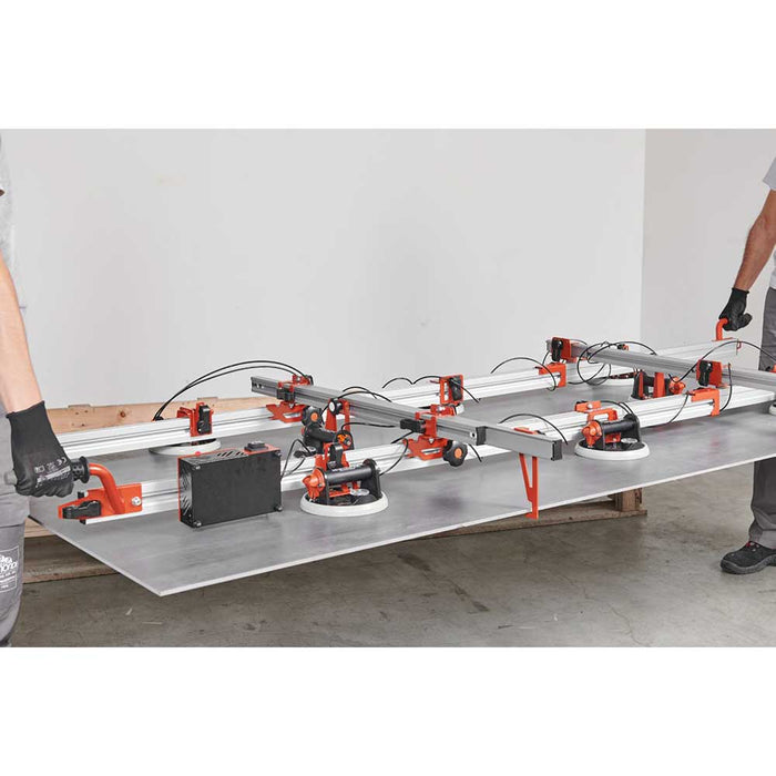 Moving a large, heavy porcelain panel with Raimondi EASY-MOVE and power vacuum kit