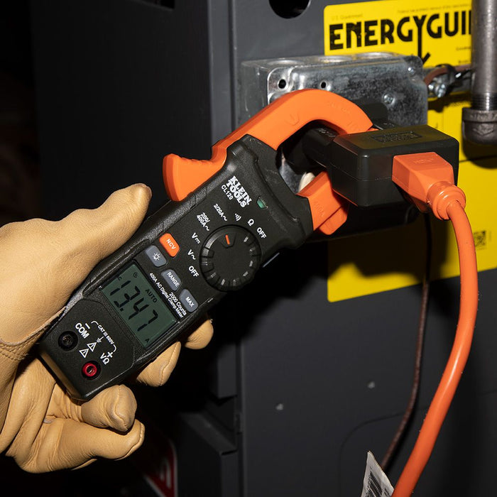 Measuring AC current with Klein Tools CL110 400A clamp meter