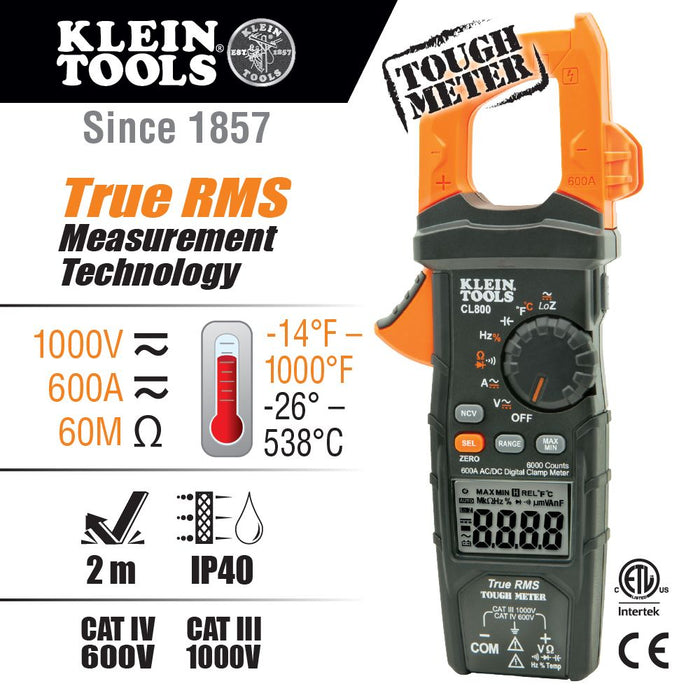 Premium Clamp Meter Electrical Test Kit - CL120VP