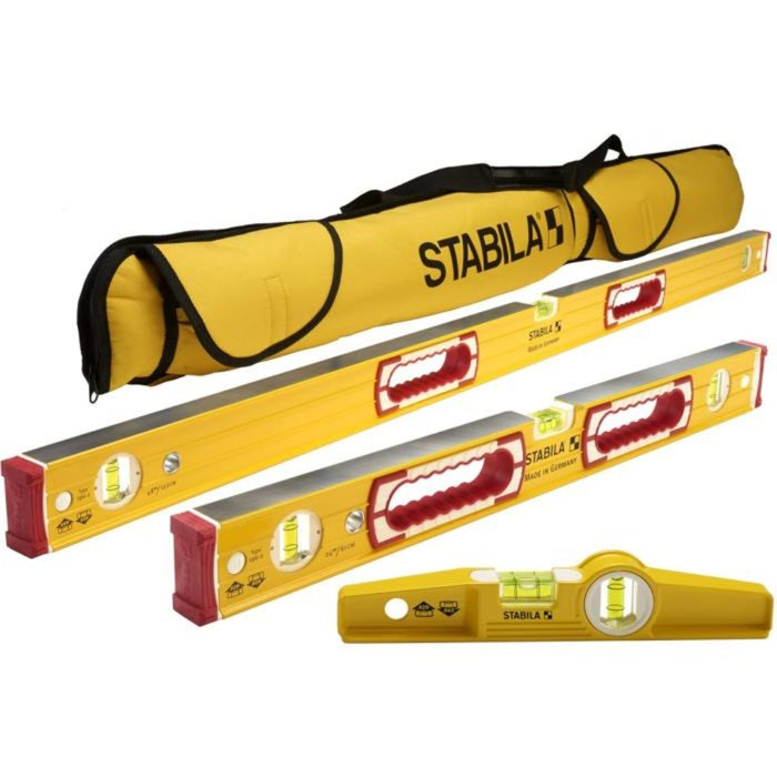Stabila Type 196 Classic 3 Spirit Level Set with Carrying Case