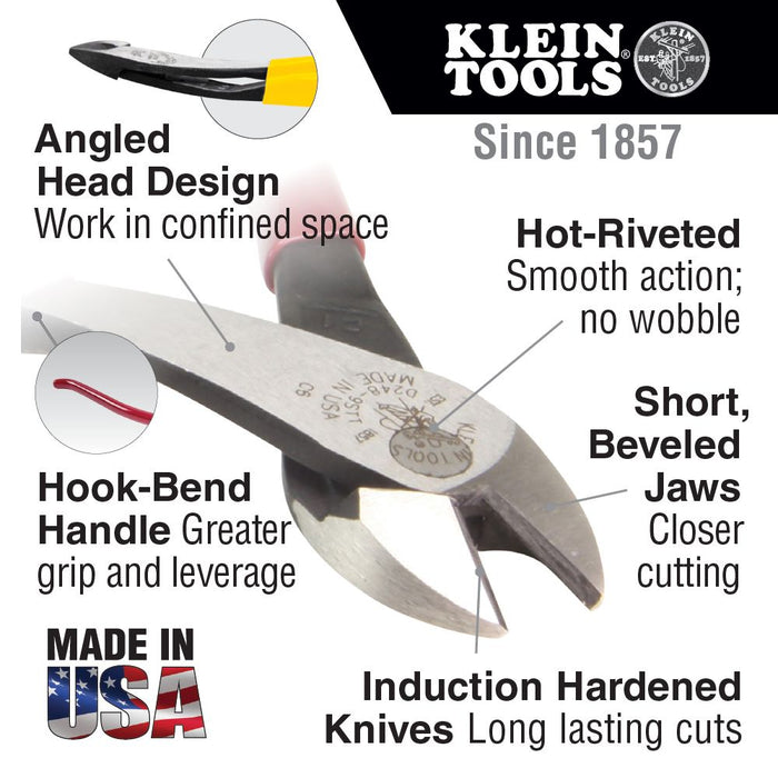 Klein Tools angle head pliers features