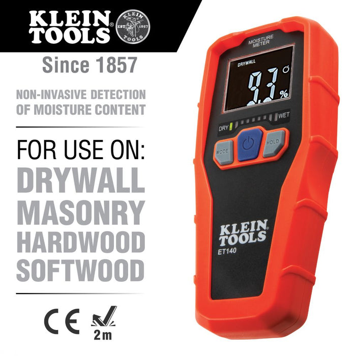 Klein Tools ET140 Pinless Moisture Meter features