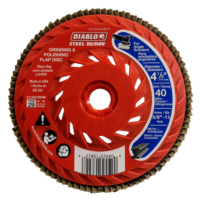 Diablo Tools Steel Demon 4-1/2 in. Speed Hub Flap Disc