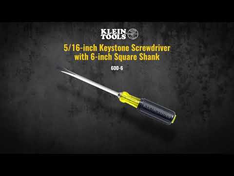 6" Square Shank 5/16" Keystone Screwdriver, Youtube