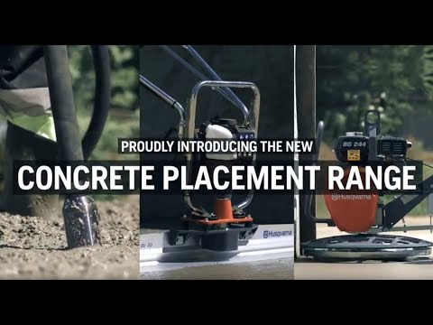 Husqvarna concrete placement equipment tool range