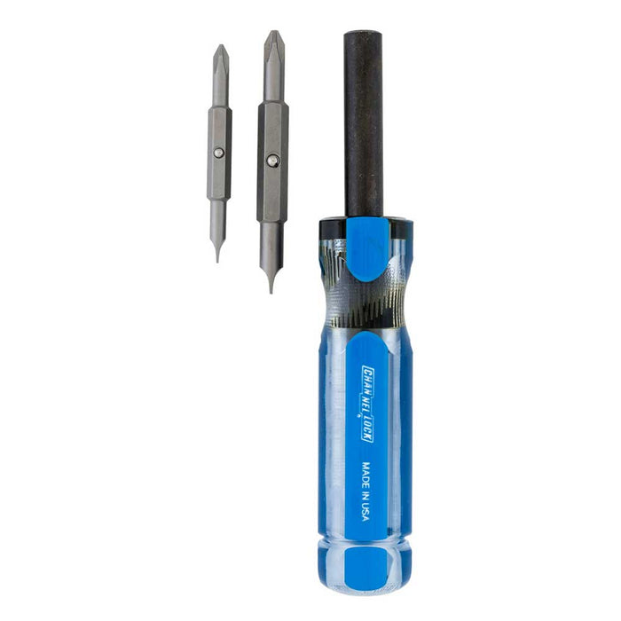 Channellock 6-in-1 Multi-Bit Screwdriver with both heads shown