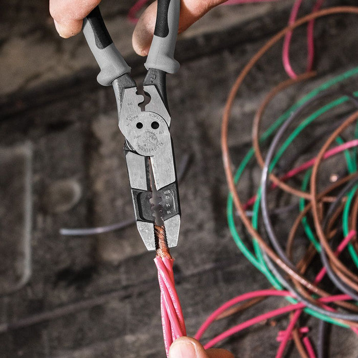 Twisting wires with Klein Tools High-Leverage Hybrid Pliers