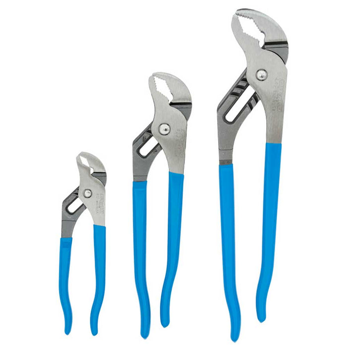 Channellock V-Jaw Tongue & Groove Pliers, 3-piece set