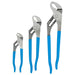 Channellock V-Jaw Tongue & Groove Pliers, 3-piece set