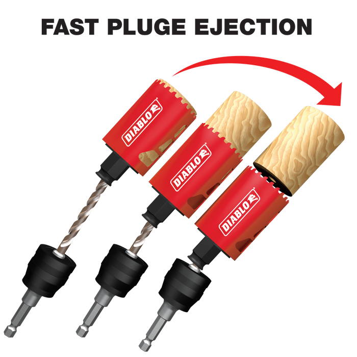 Diablo Tools Bi-Metal Hole Saw Fast Pluge Ejection