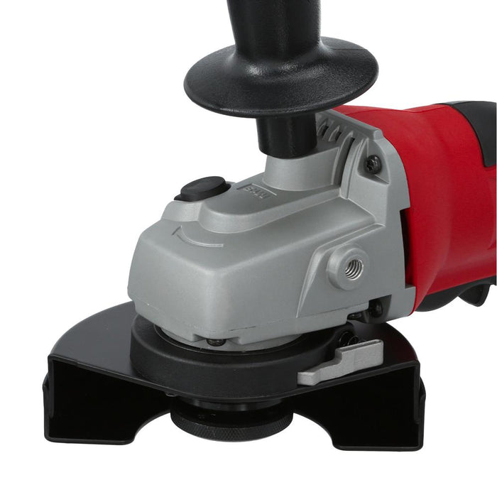 Milwaukee M18 4-1/2" Grinder, close-up with top handle