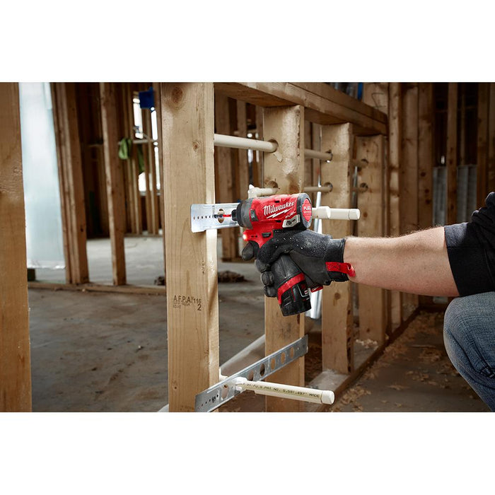 Milwaukee M12 FUEL™ Impact Driver for screwing conduit support 