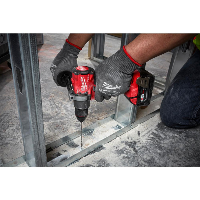 Installing metal frame into concrete floor with Milwaukee M18 impact driver