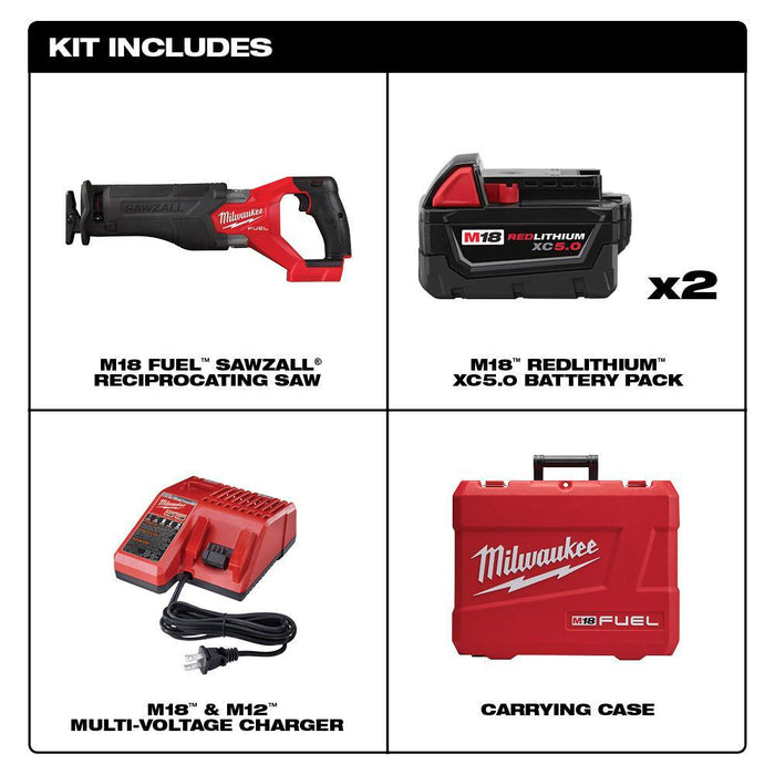 Milwaukee M18 FUEL™ SAWZALL® Reciprocating Saw Kit Package