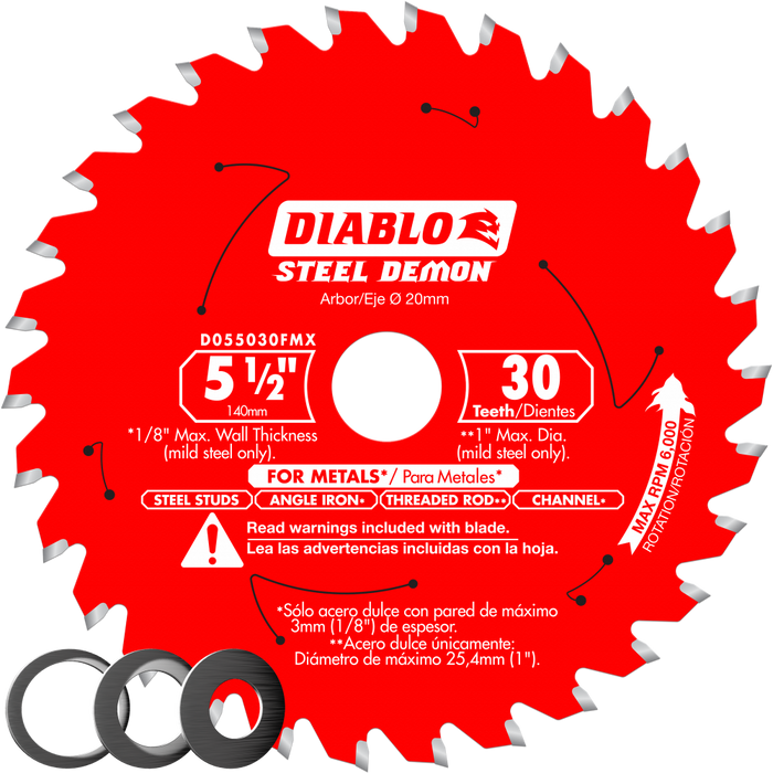 Diablo Tools Cermet II 5-1/2" x 30 Teeth Saw Blade for Metals and Stainless Steel