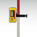 Stabila REC 300 Digital Rotating Laser Receiver attached to elevation rod