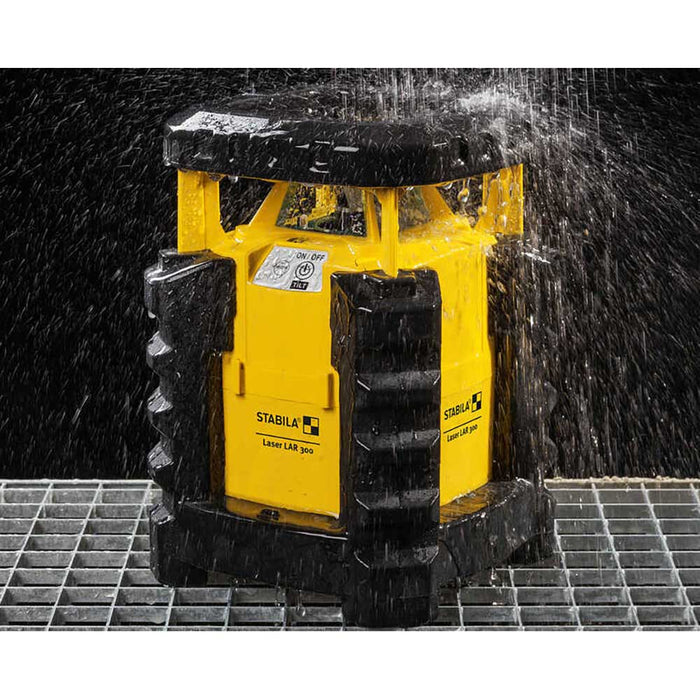 Durable Stabila LAR 300 Rotary Laser in wet conditions