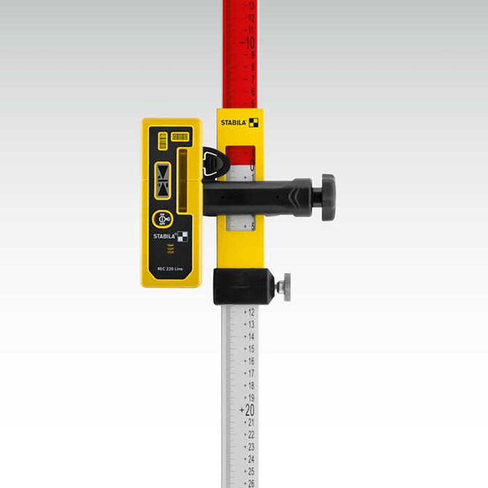 Stabila REC 220 Laser Line Receiver on measurement rod