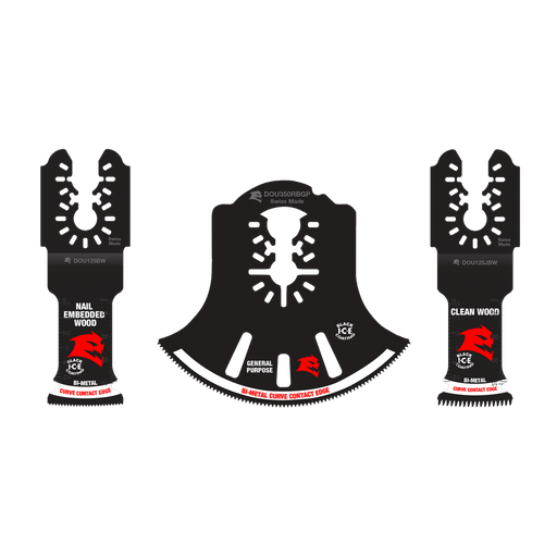Diablo Tools 3 pc Universal Fit Bi-Metal Oscillating Blade Set