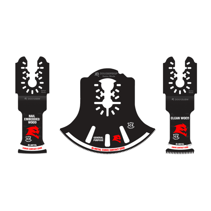 Diablo Tools 3 pc Universal Fit Bi-Metal Oscillating Blade Set