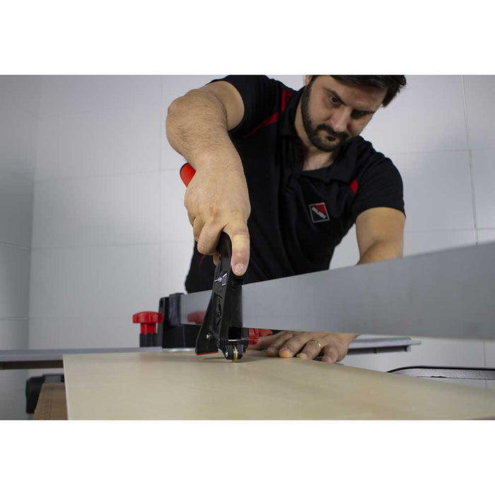 Scoring tile with TP-T series Rubi Tools cutter for porcelain