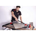 Rubi SPEED-MAGNET Tile Cutter with snapped glazed tile