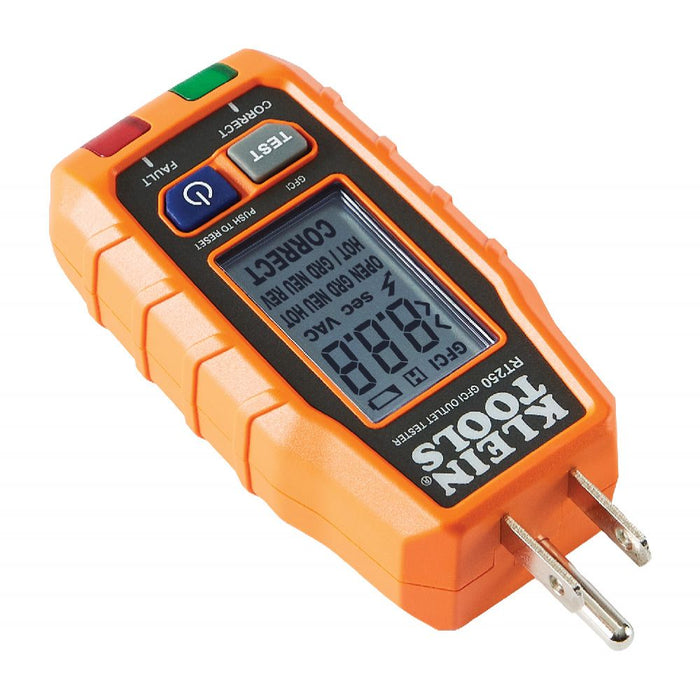 Klein Tools GFCI Receptacle Tester with LCD alternative view