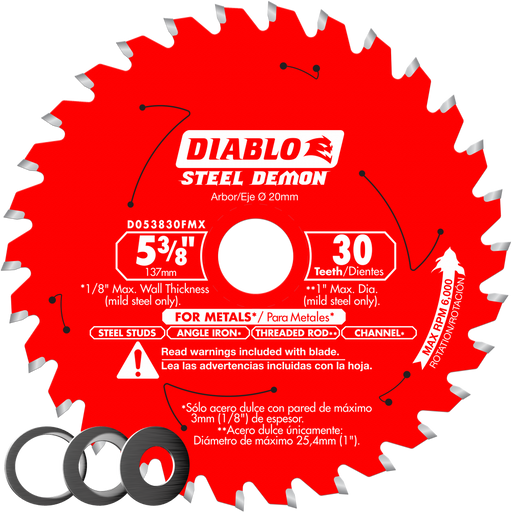 Diablo Tools Cermet II 5-3/8" x 30 Teeth Saw Blade for Metals and Stainless Steel
