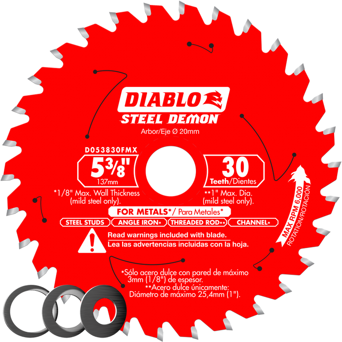 Diablo Tools Cermet II 5-3/8" x 30 Teeth Saw Blade for Metals and Stainless Steel