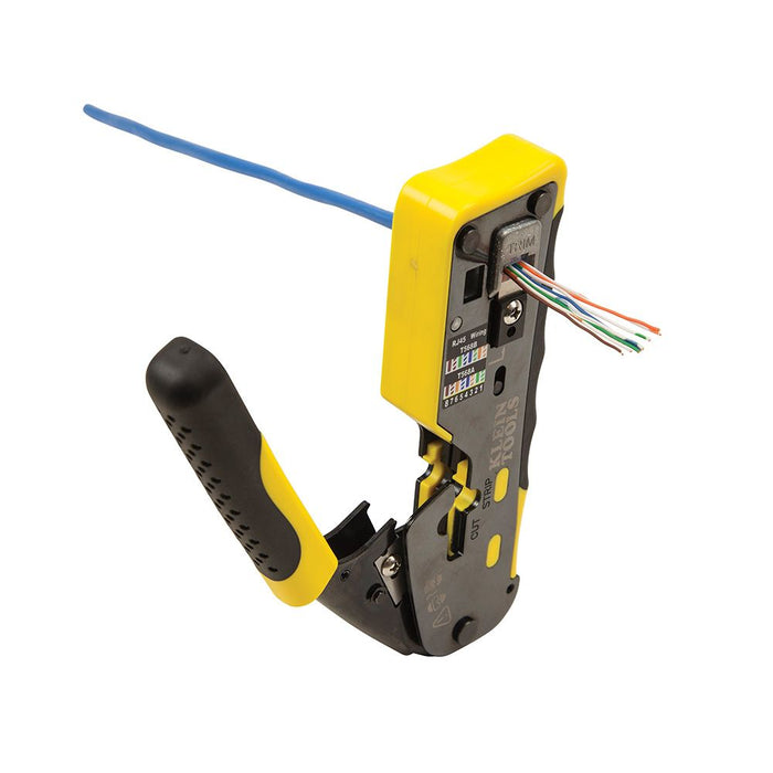 Crimping data plugs with VDV226-110 Klein Tools Crimper