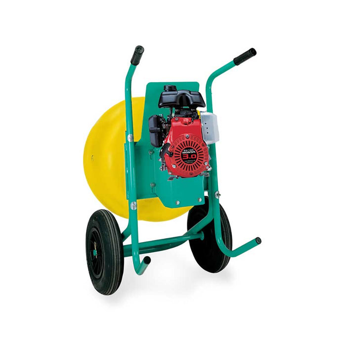 Imer Wheelman II Portable Concrete Mixer with Poly Drum, Honda gas motor